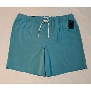 Trinity Coast Mens Blue Colorblock Swim Trunks Drawstring Waist Size 2XL NWT